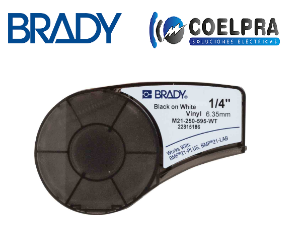 cassette vynil m21 250 595 wt   brady