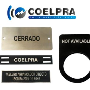 Grabado en placa de aluminio